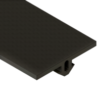 61-070-0 MODULAR SOLUTIONS PVC COVER PROFILE<br>FLAT RUBBER W/RIDGES, CUT TO ANY LENGTH PRICE / METER SHOWN